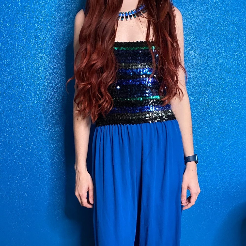 Vintage Claralura Original by Sancor of California Sequin 70s Disco Jumpsuit